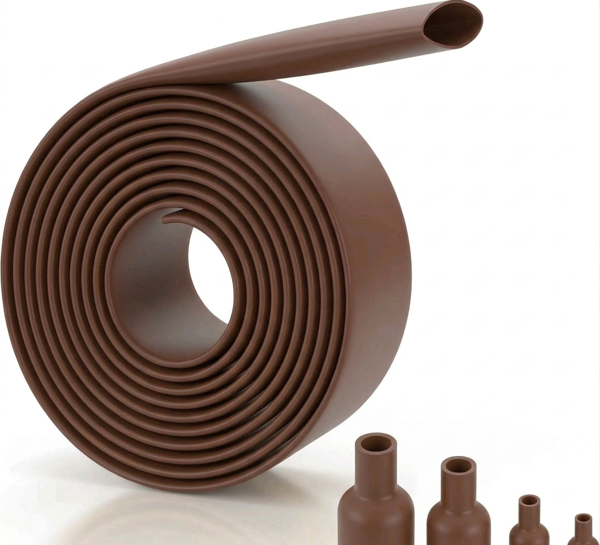 Schrumpfschlauch | 2:1 Ohne Kleber | Ø 1,2 mm | 10,0 m | Braun