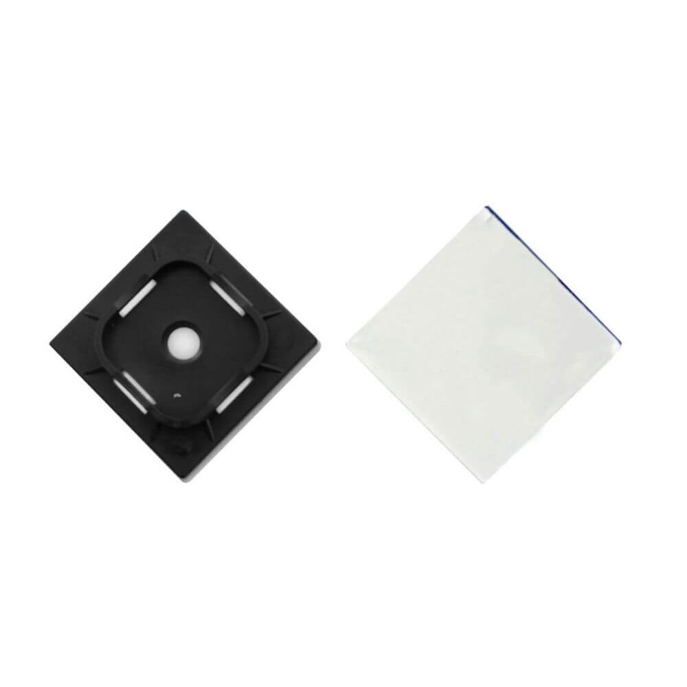 Klebe/Schraubsockel | 38,0 x 38,0 mm | Schwarz | 100 Stück