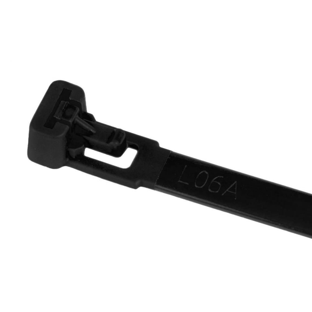 Kabelbinder wiederloesbar | 300 x 7,6 mm | Schwarz | 500 Stück