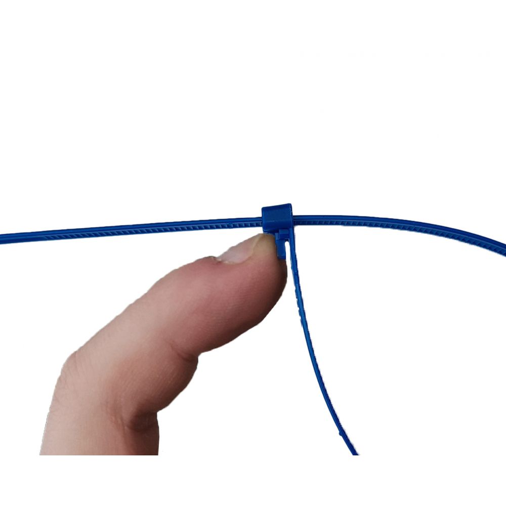 Kabelbinder wiederloesbar | 540 x 7,6 mm | Blau | 200 Stück
