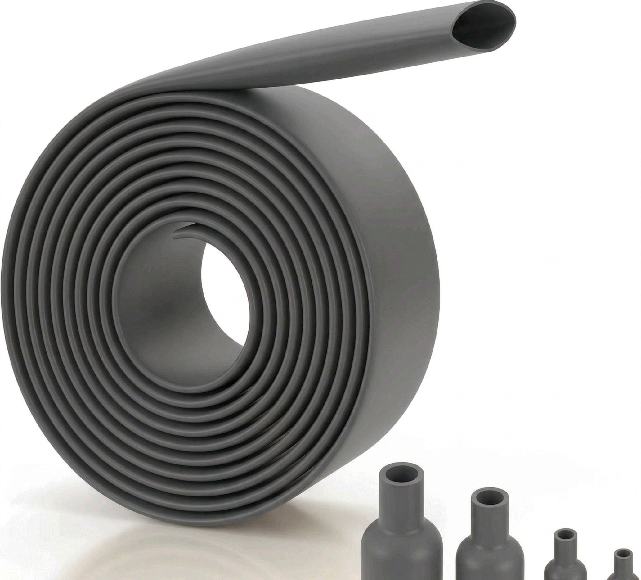 Schrumpfschlauch | 2:1 Ohne Kleber | Ø 4,8 mm | 10,0 m | Grau