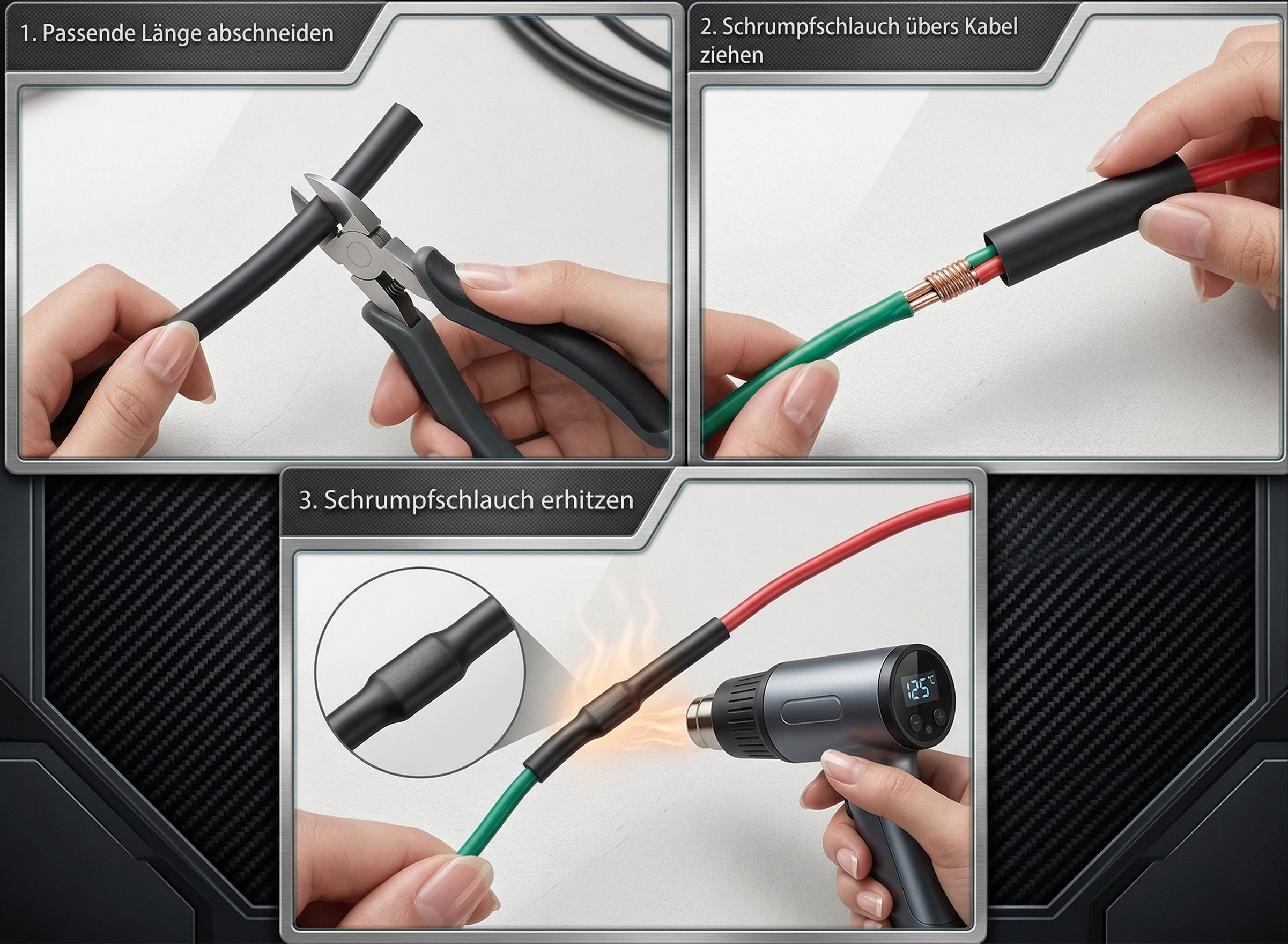 Schrumpfschlauch | 2:1 Ohne Kleber | Ø 76,2 mm | 1,0 m | Schwarz