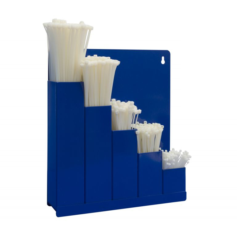 Ordnungsbox Blau - inkl. 500 Stück Kabelbinder weiß