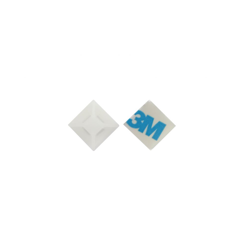 Klebesockel | 12,0 x 12,0 mm | Weiß | 100 Stück