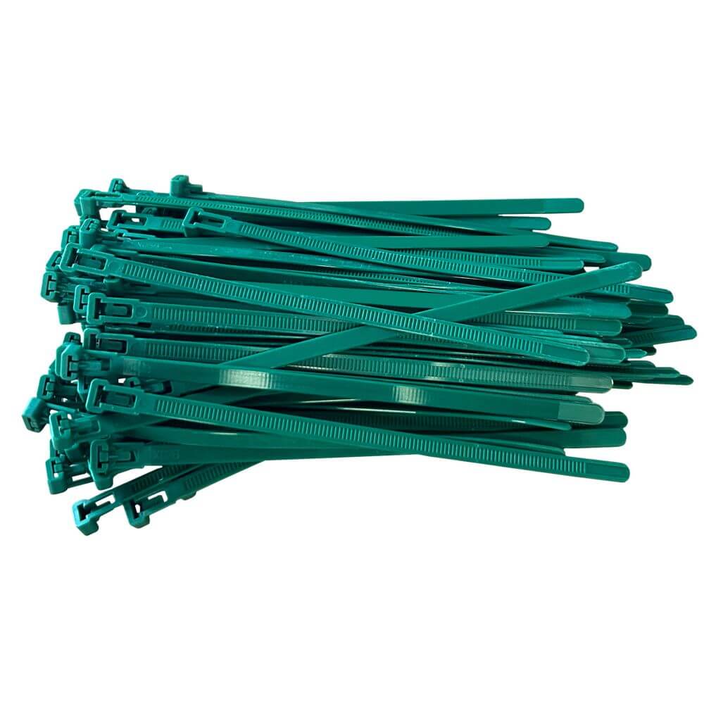 Kabelbinder wiederloesbar | 100 x 7,6 mm | Grün | 500 Stück