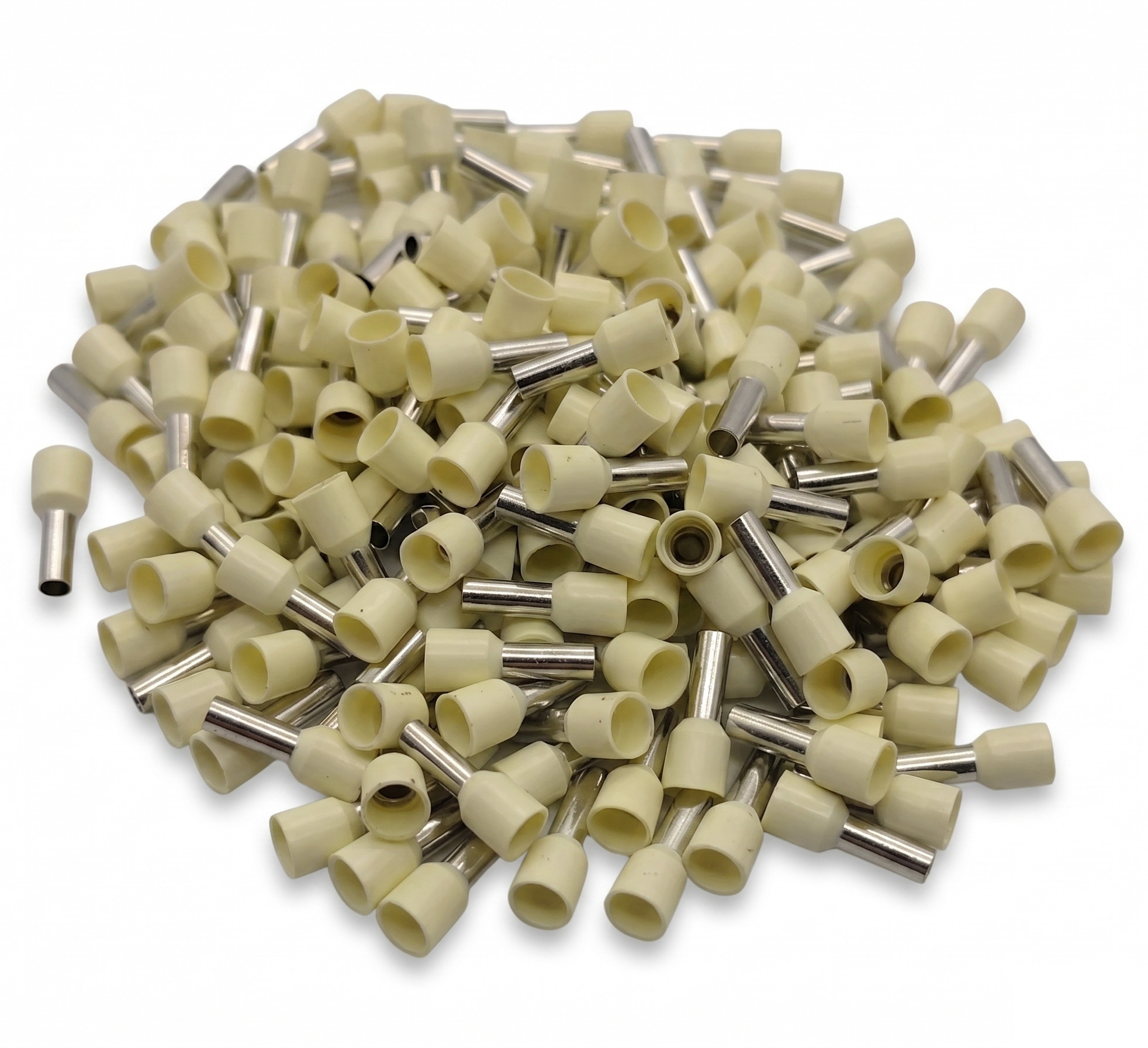 Aderendhülsen isoliert | 10 mm² | 12 mm | Elfenbein | 10 Stück