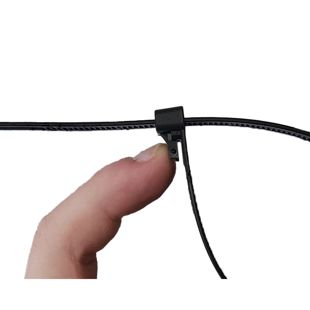 Kabelbinder wiederloesbar | 300 x 7,6 mm | Schwarz | 500 Stück